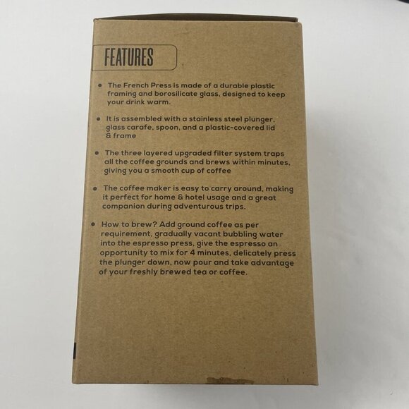 Utopia Kitchen French Coffee Press 32oz Espresso Tea Maker with Triple Filters - Picture 5 of 7